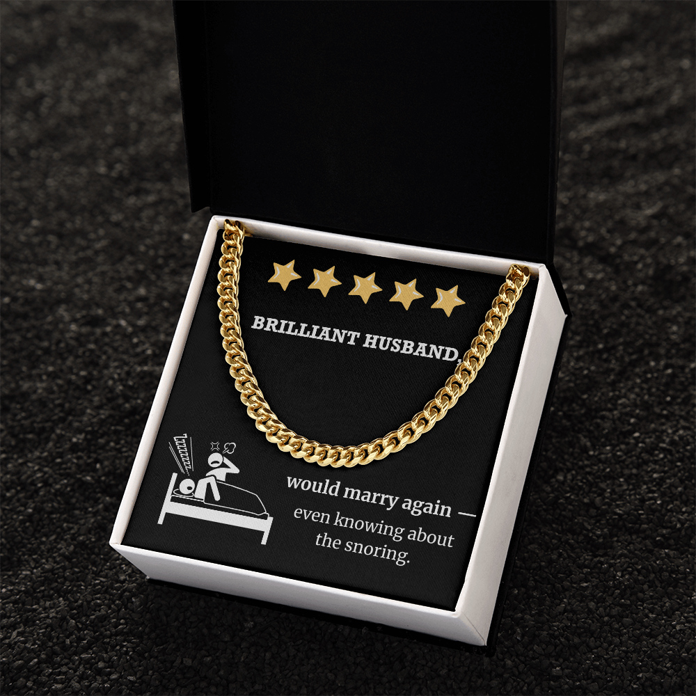 Funny Husband Gift – Brilliant Cuban Link Necklace
