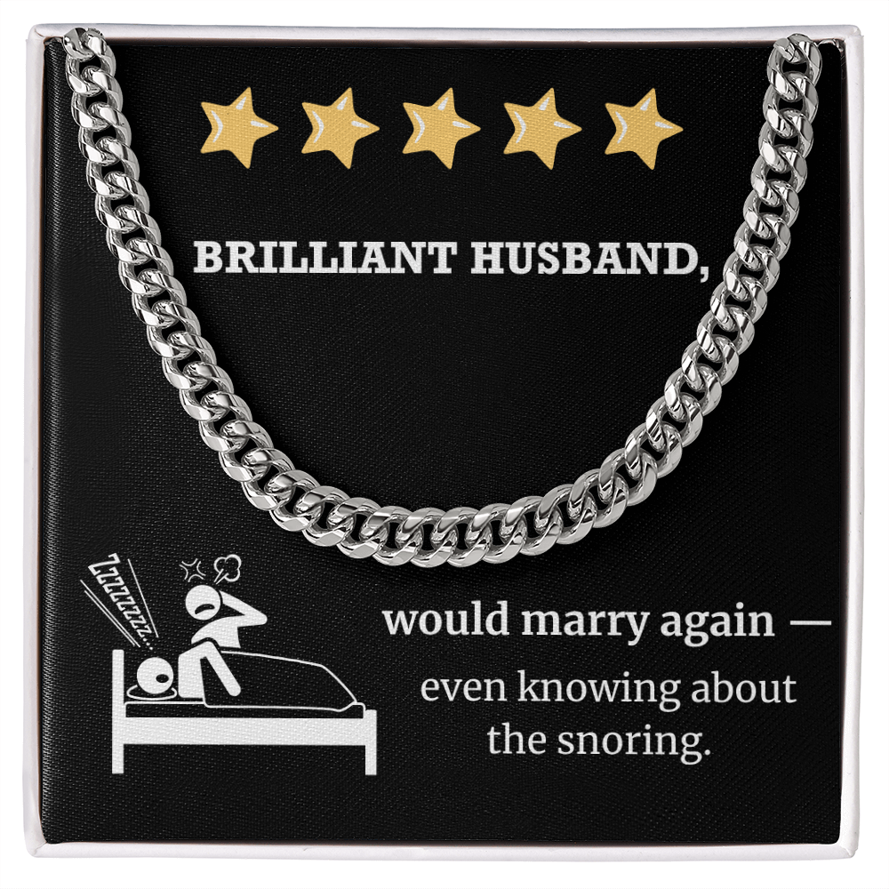 Funny Husband Gift – Brilliant Cuban Link Necklace
