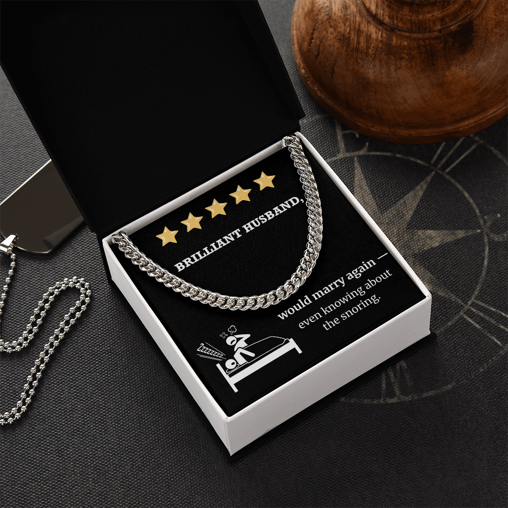 Funny Husband Gift – Brilliant Cuban Link Necklace