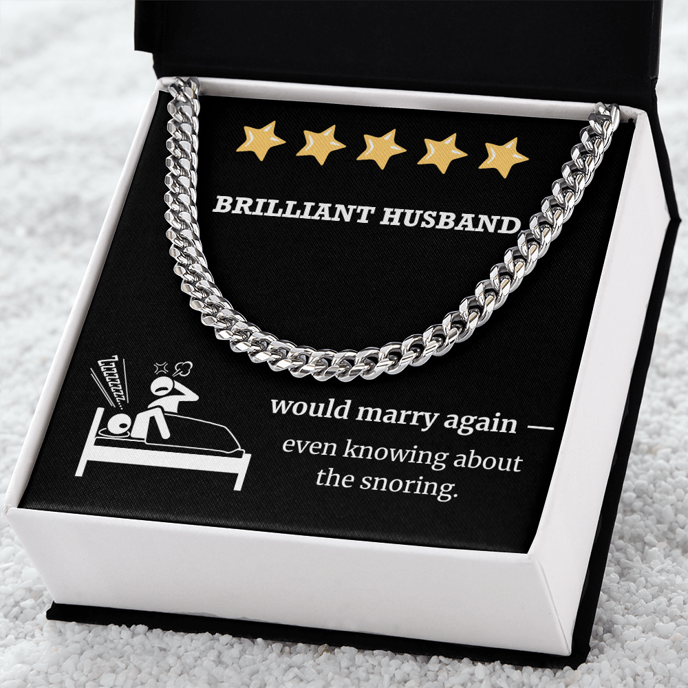 Funny Husband Gift – Brilliant Cuban Link Necklace