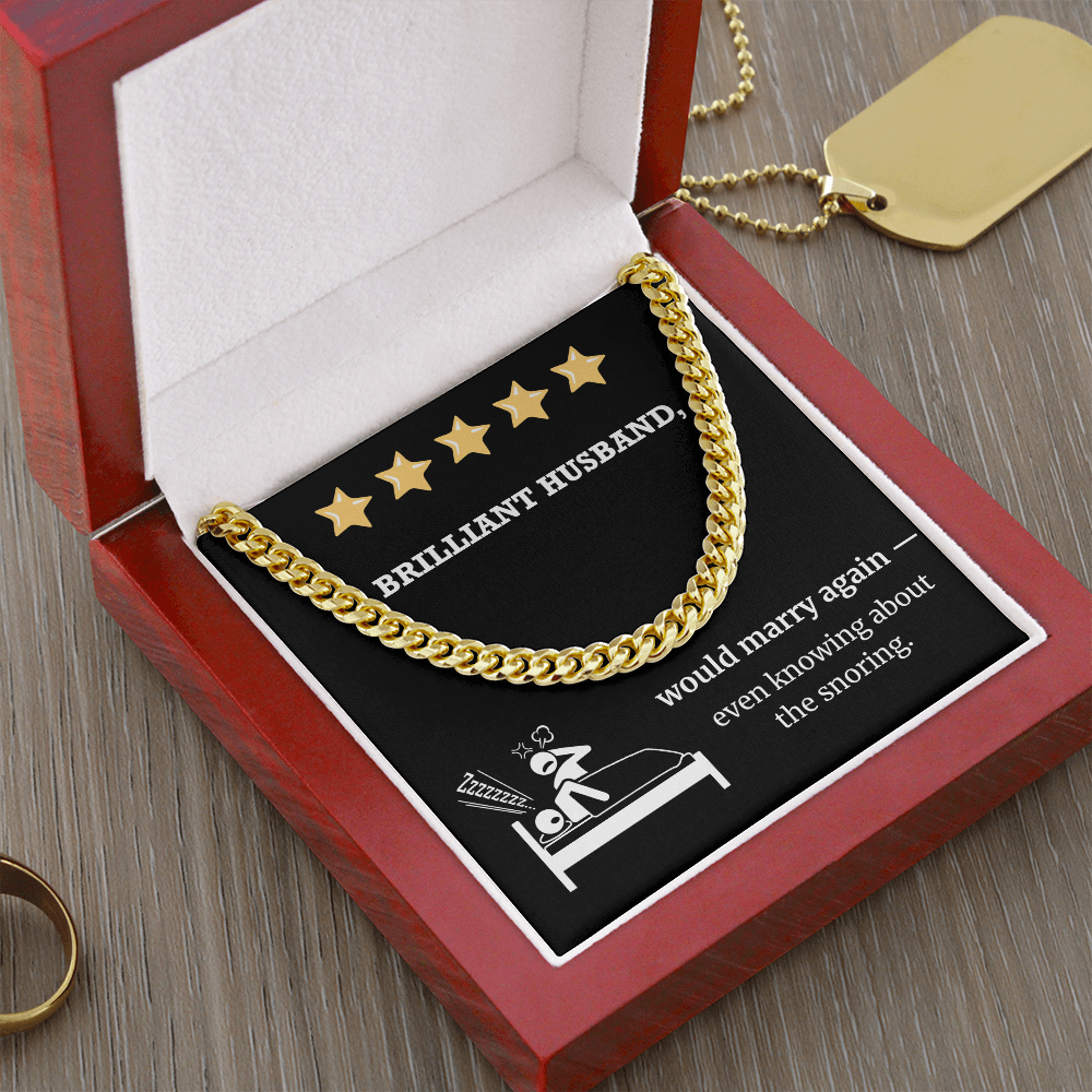 Funny Husband Gift – Brilliant Cuban Link Necklace