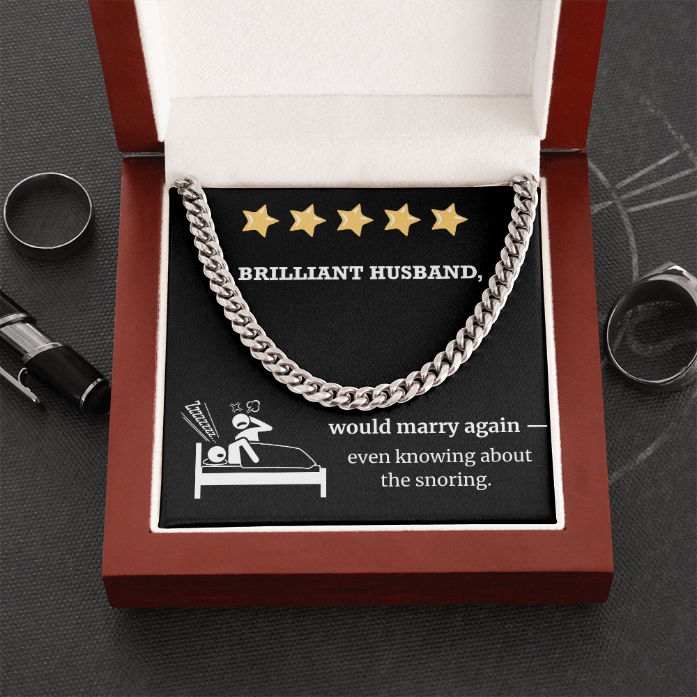 Funny Husband Gift – Brilliant Cuban Link Necklace