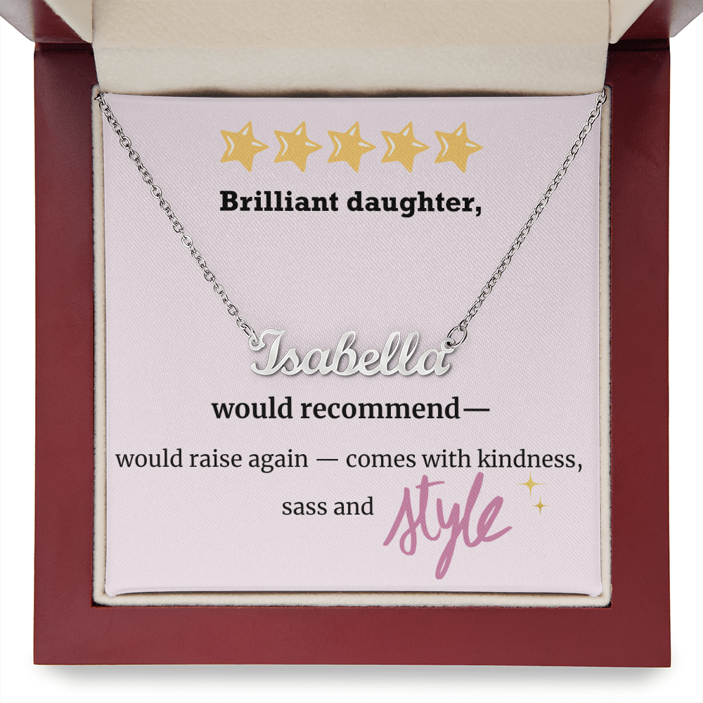Brilliant Daughter – Personalized Name Necklace
