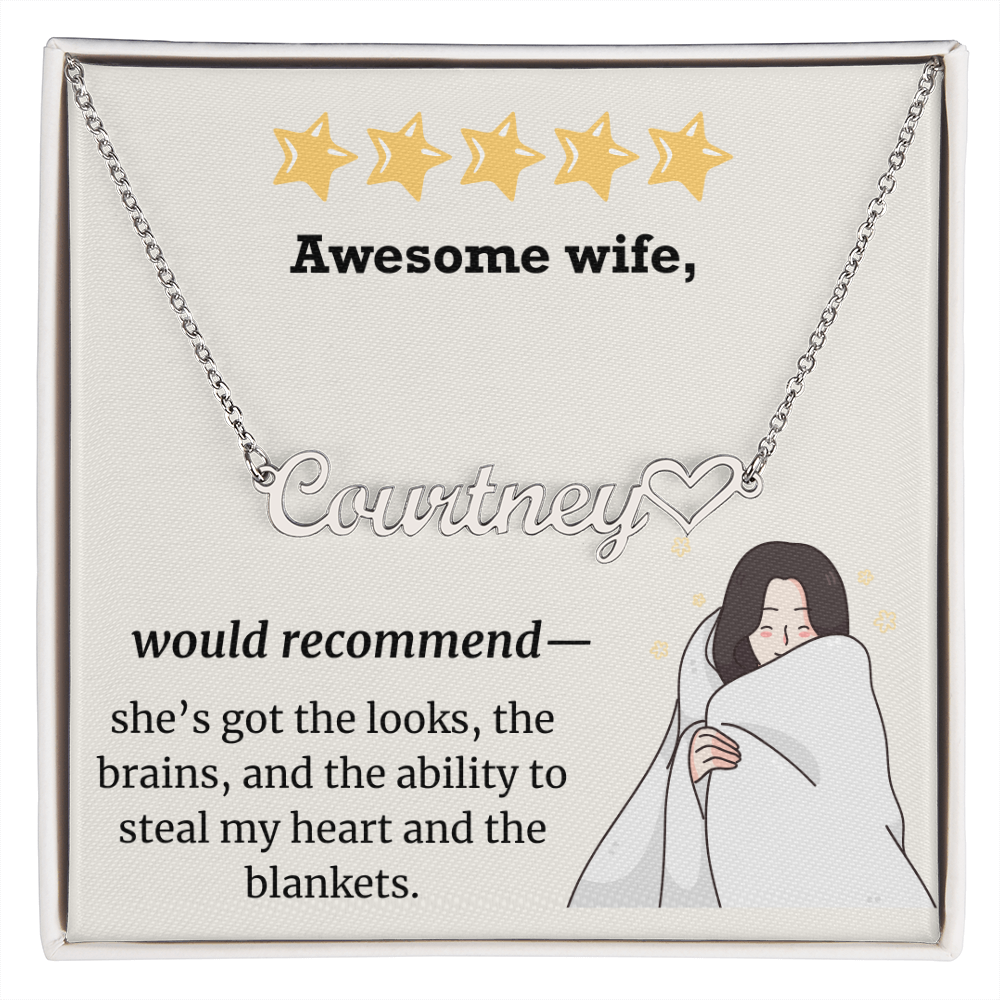 Love & Laughter – Wife Heart Necklace