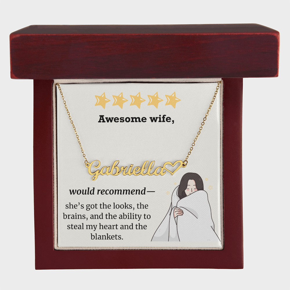 Love & Laughter – Wife Heart Necklace