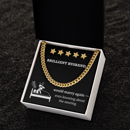 Funny Husband Gift – Brilliant Cuban Link Necklace
