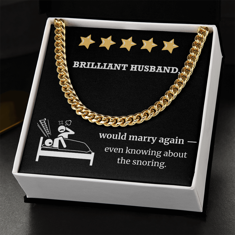 Funny Husband Gift – Brilliant Cuban Link Necklace