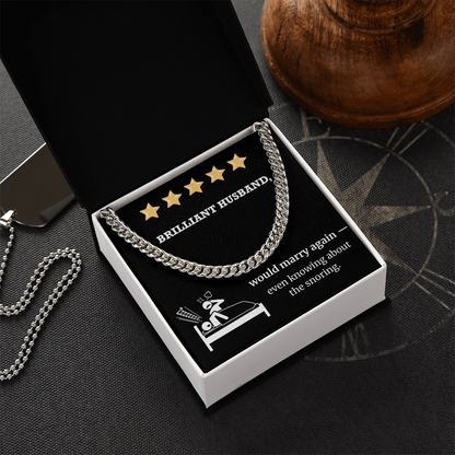 Funny Husband Gift – Brilliant Cuban Link Necklace