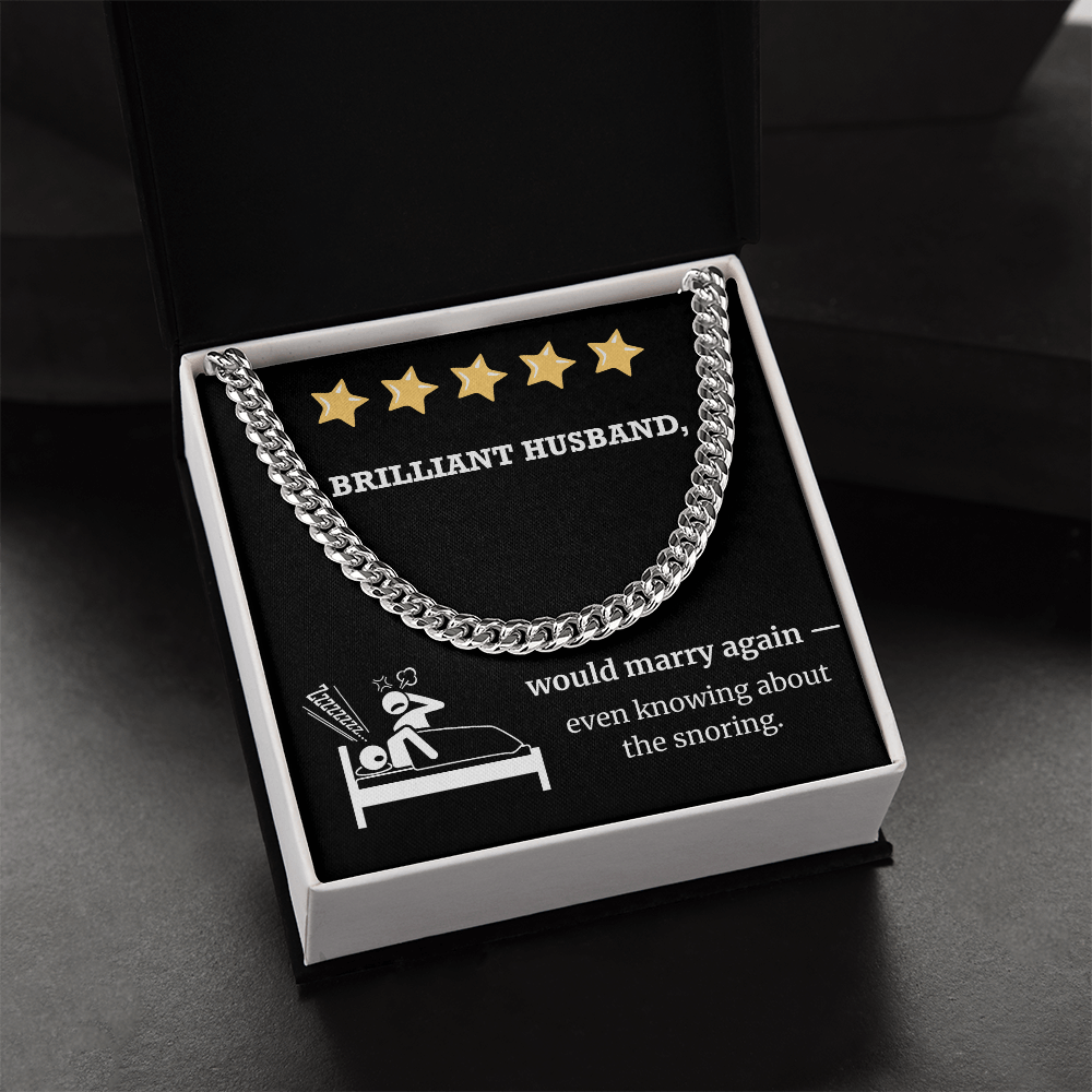Funny Husband Gift – Brilliant Cuban Link Necklace
