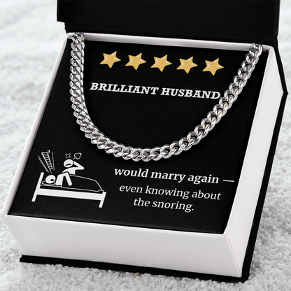 Funny Husband Gift – Brilliant Cuban Link Necklace