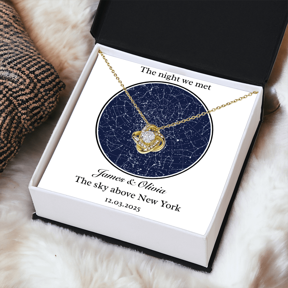 Star Map - Love Knot Necklace