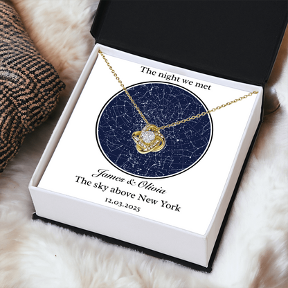 Star Map - Love Knot Necklace