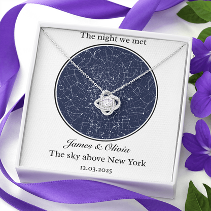 Star Map - Love Knot Necklace