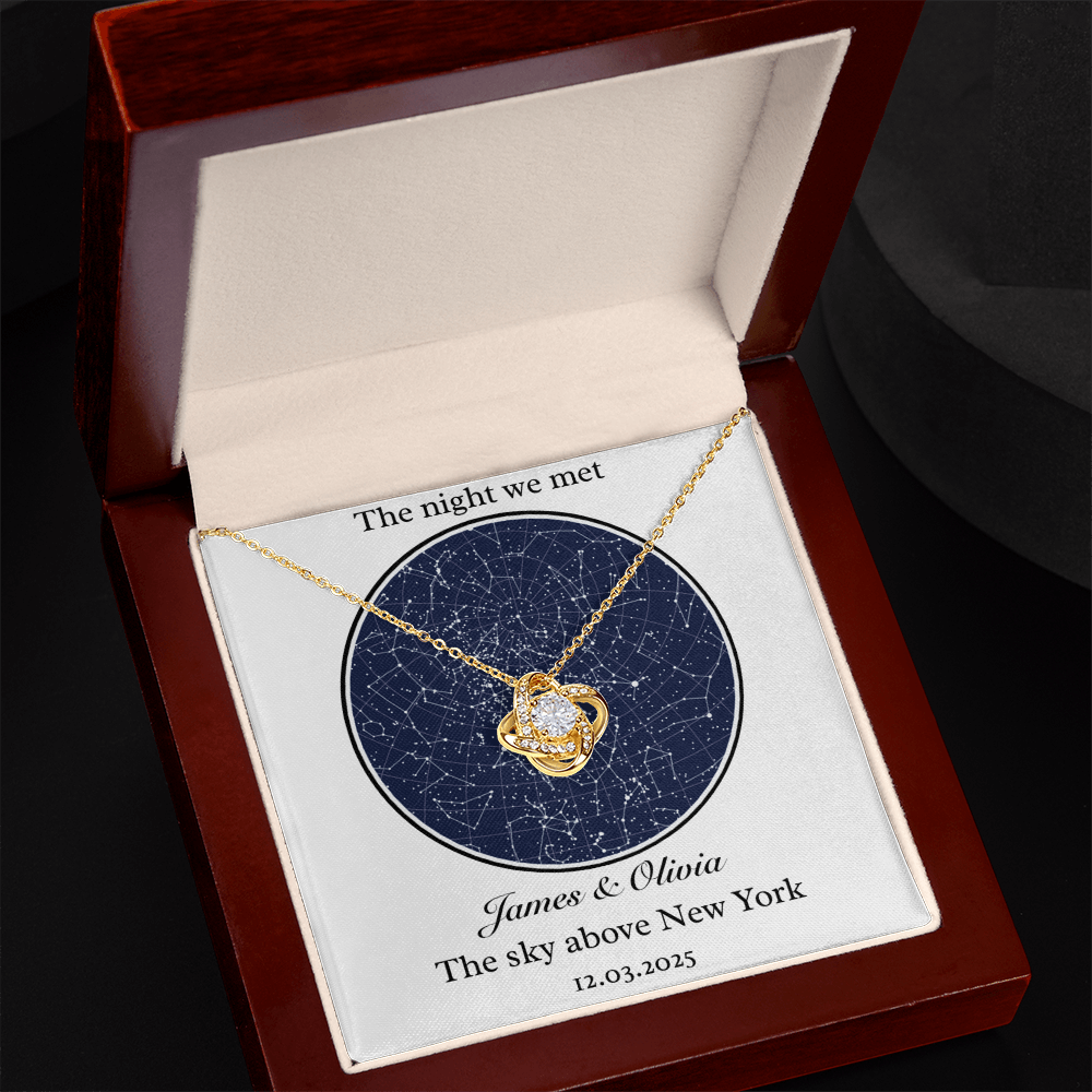 Star Map - Love Knot Necklace