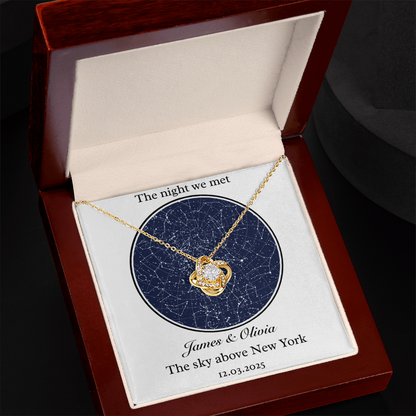 Star Map - Love Knot Necklace