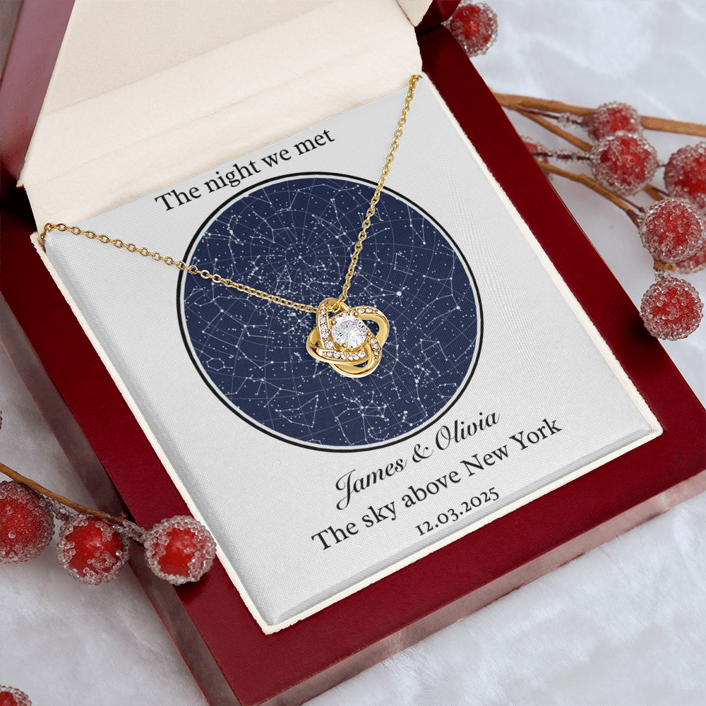 Star Map - Love Knot Necklace