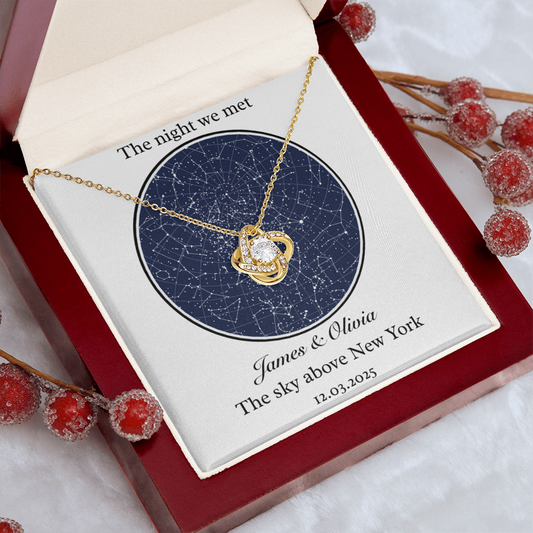 Star Map - Love Knot Necklace