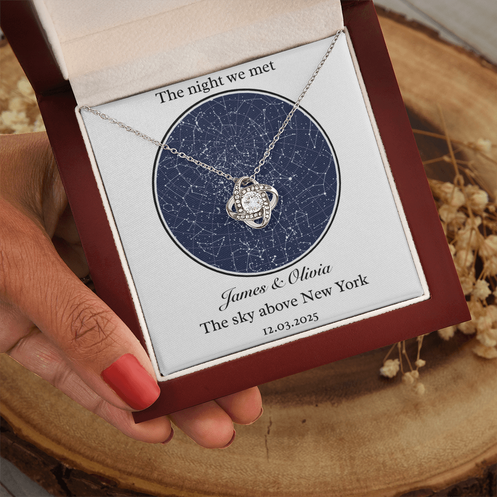 Star Map - Love Knot Necklace