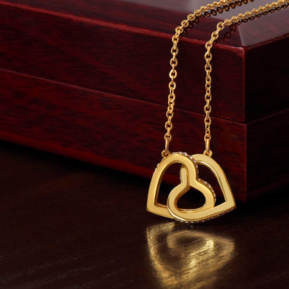 Star Map- Interlocking Hearts  Necklace