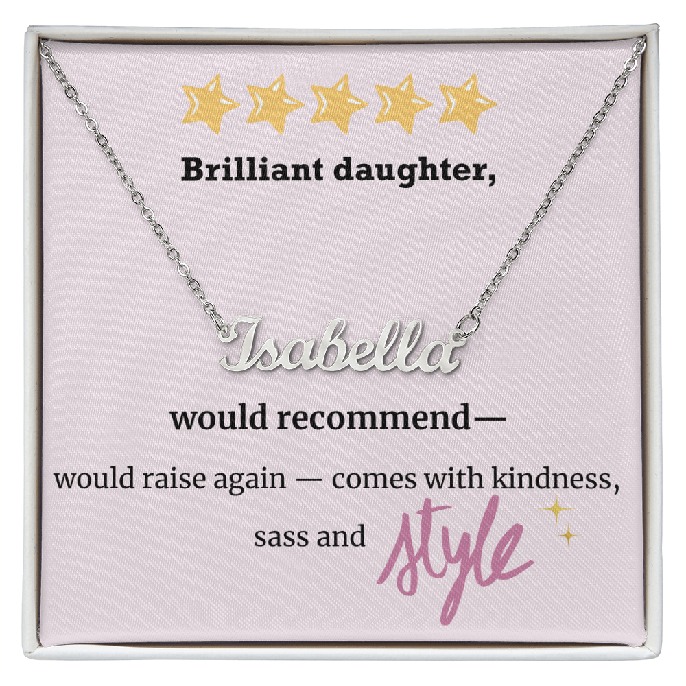 Brilliant Daughter – Personalized Name Necklace