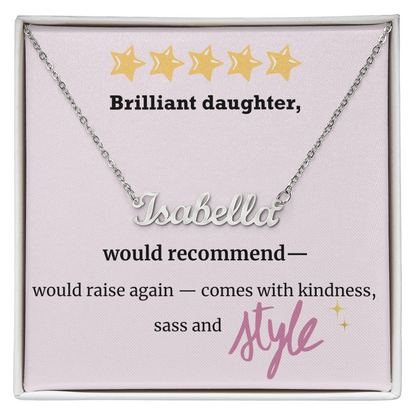 Brilliant Daughter – Personalized Name Necklace