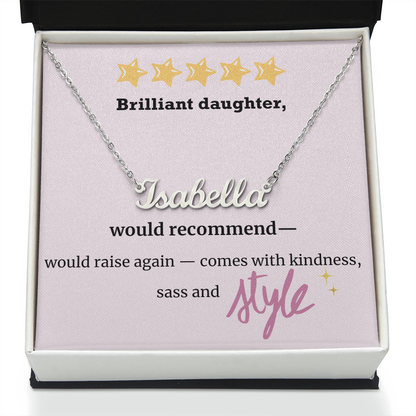 Brilliant Daughter – Personalized Name Necklace
