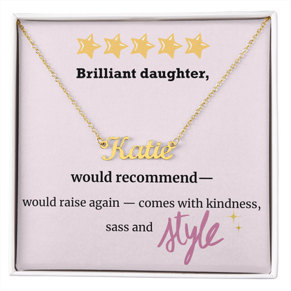 Brilliant Daughter – Personalized Name Necklace