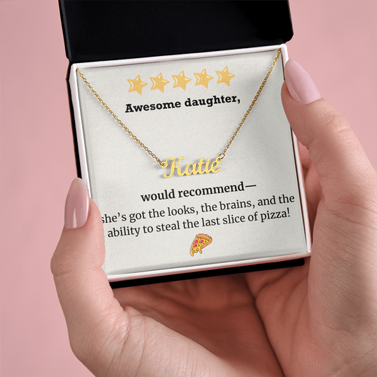 Awesome Daughter- Custom Name Necklace