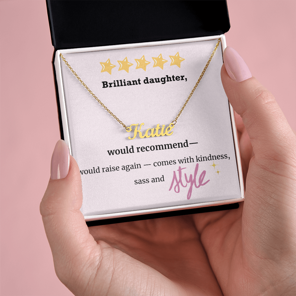 Brilliant Daughter – Personalized Name Necklace