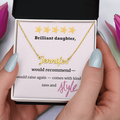 Brilliant Daughter – Personalized Name Necklace