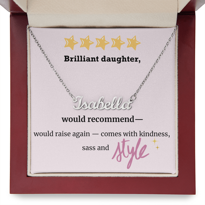 Brilliant Daughter – Personalized Name Necklace