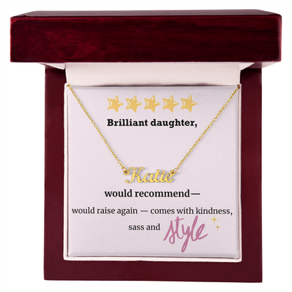 Brilliant Daughter – Personalized Name Necklace