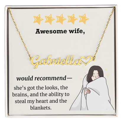 Love & Laughter – Wife Heart Necklace