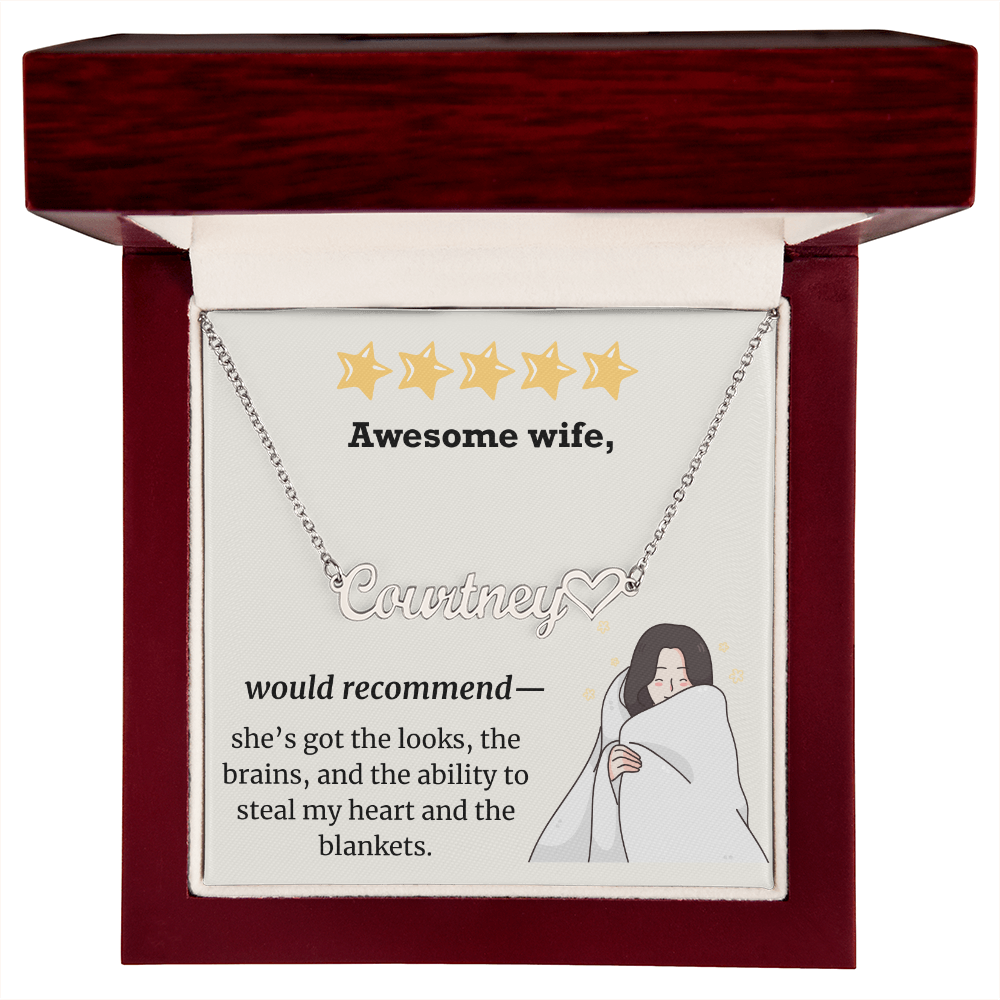 Love & Laughter – Wife Heart Necklace