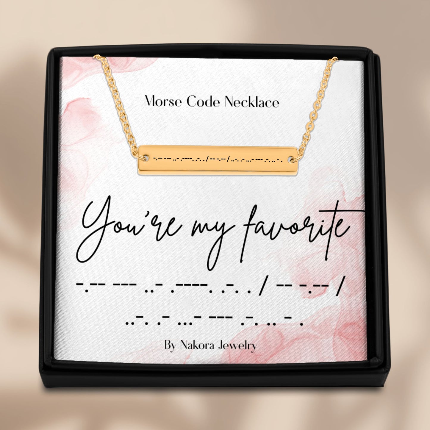 You’re My Favorite – Morse Code Necklace