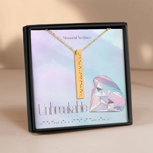 Unbreakable – Morse Code Bar Necklace