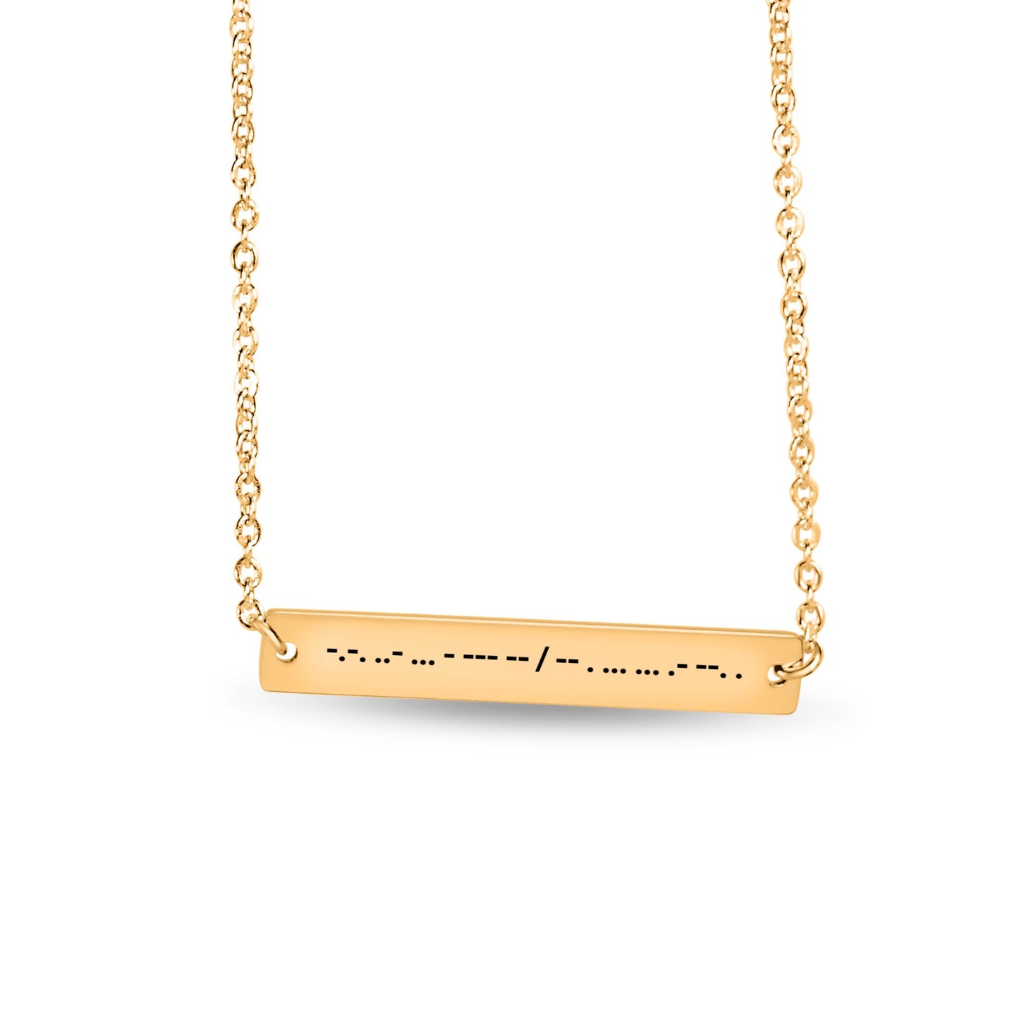 Custom Morse Code Message Necklace