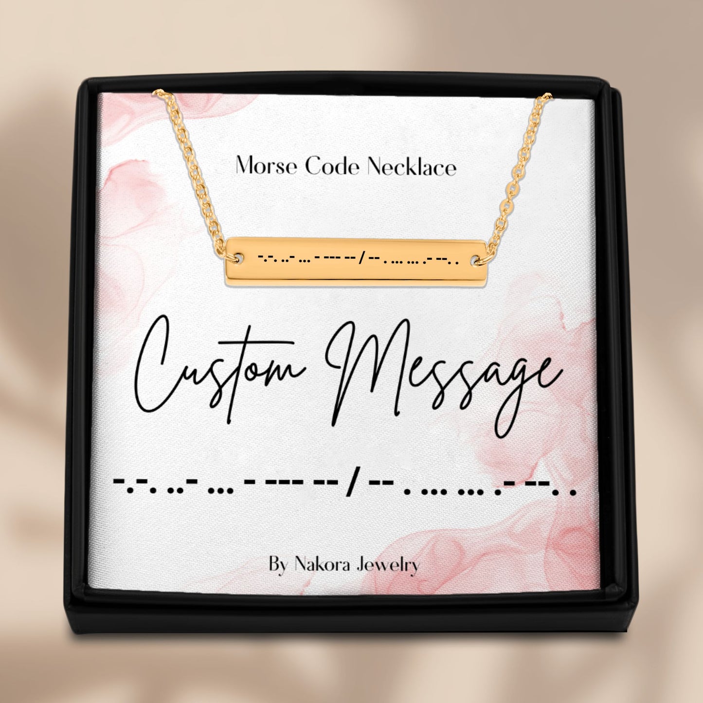 Custom Morse Code Message Necklace