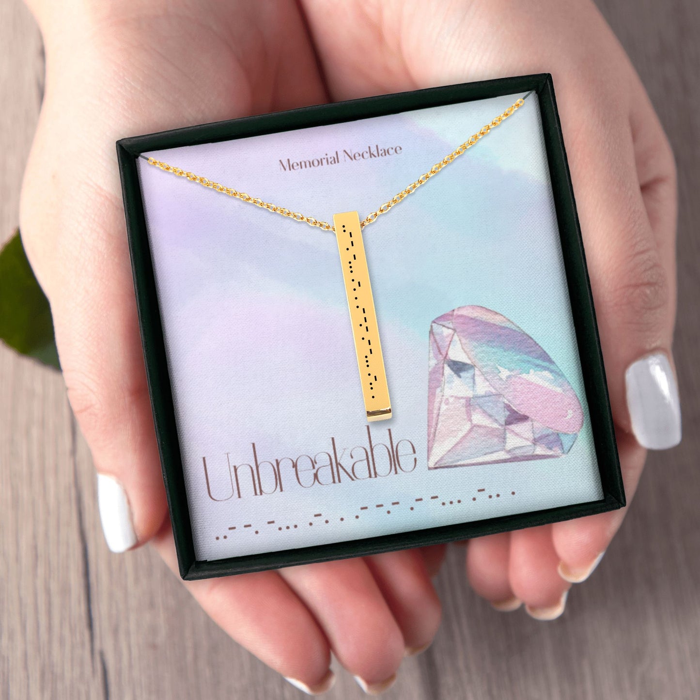 Unbreakable – Morse Code Bar Necklace