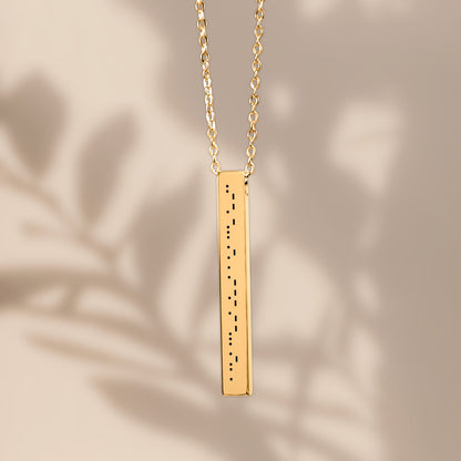 Unbreakable – Morse Code Bar Necklace