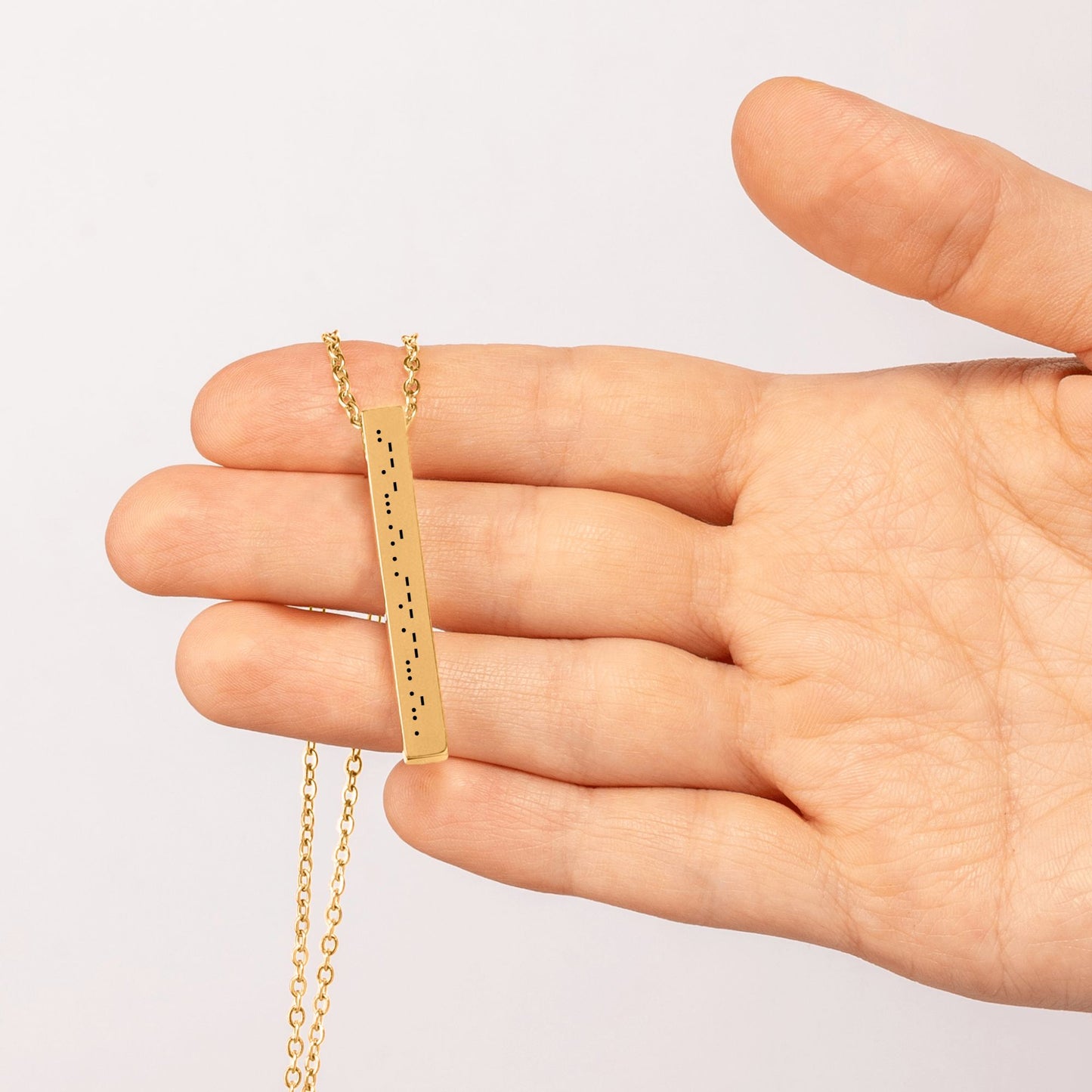 Unbreakable – Morse Code Bar Necklace