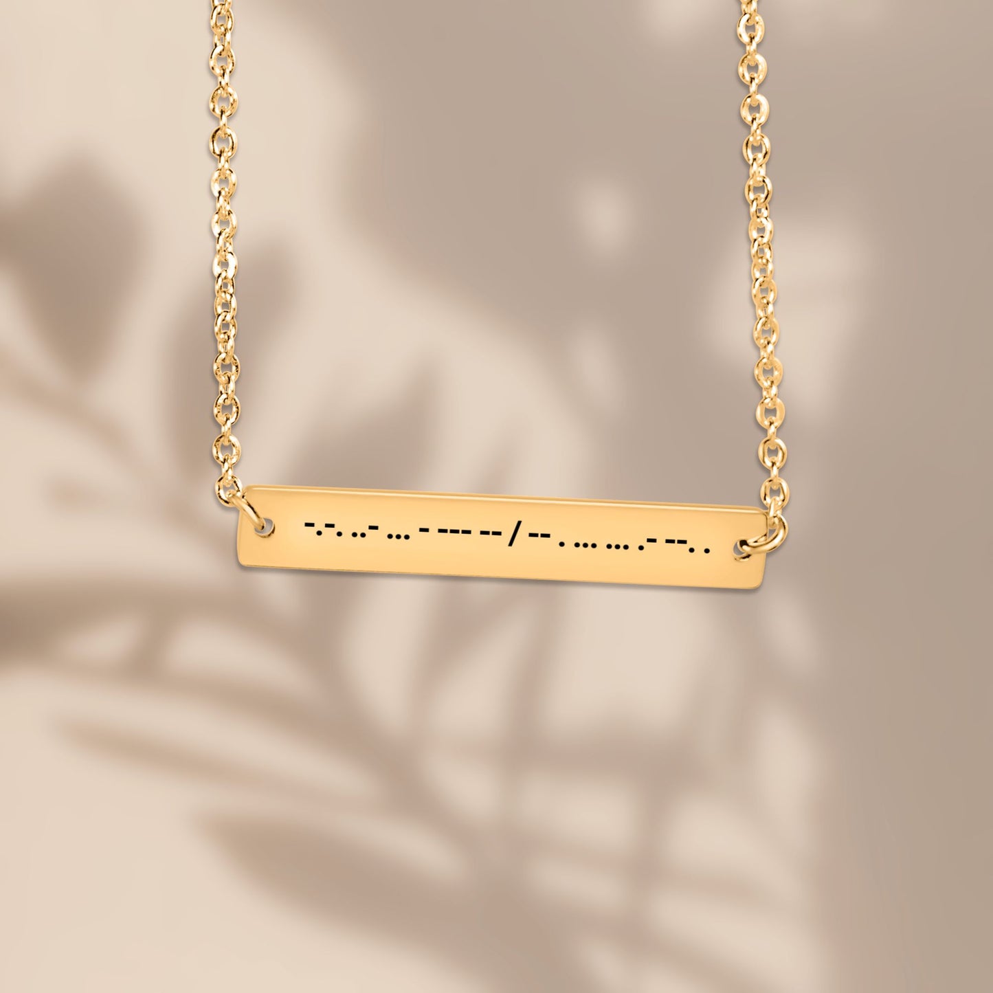 Custom Morse Code Message Necklace