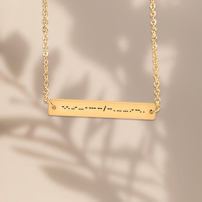 Custom Morse Code Message Necklace