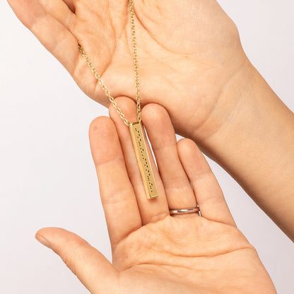 Unbreakable – Morse Code Bar Necklace