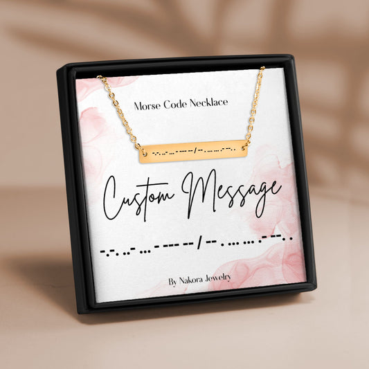 Custom Morse Code Message Necklace